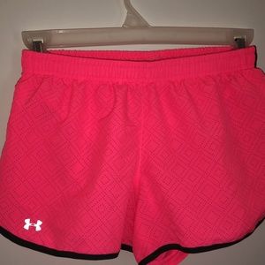 Neon Pink Under Armour Running Shorts